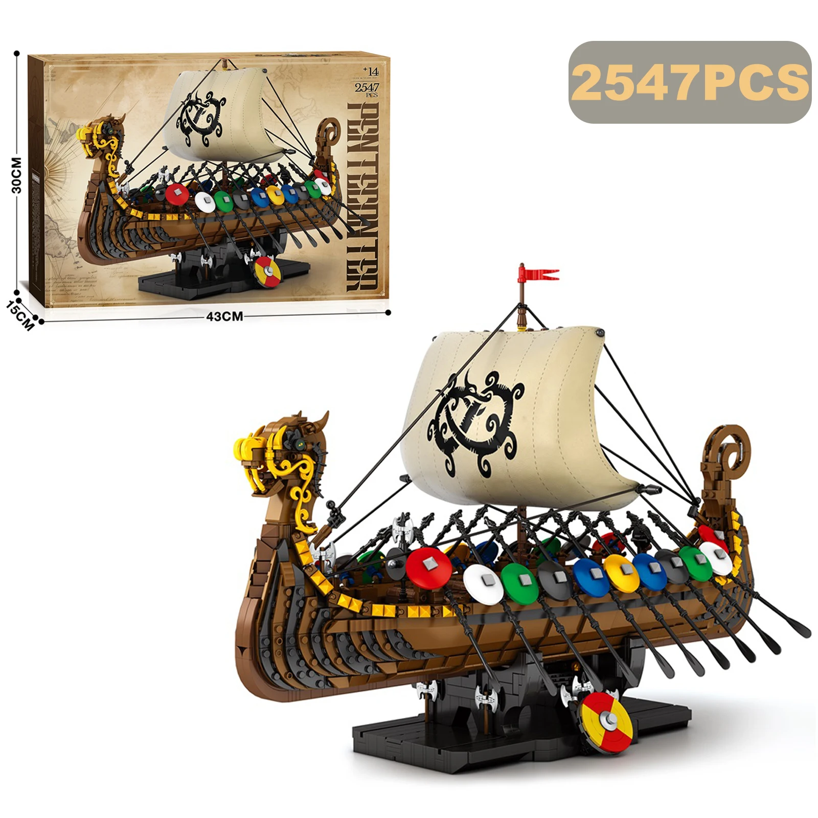 2547PCS Viking Warship Building Blocks Pirate Keelboat Model Bricks Desktop Collection Decoration Diy Toy For Kids Holiday Gifts
2547PCS Viking Warship Building Blocks Pirate Keelboat Model Bricks Desktop Collection Decoration Diy Toy For Kids Holiday Gifts