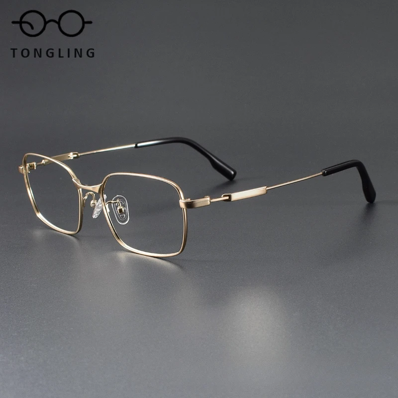 High-Quality New Women Gold Wire Full-Frame Square Spectacle Frames Men Pure Titanium Square Frame Fashionable Silver Frames
High-Quality New Women Gold Wire Full-Frame Square Spectacle Frames Men Pure Titanium Square Frame Fashionable Silver Frames