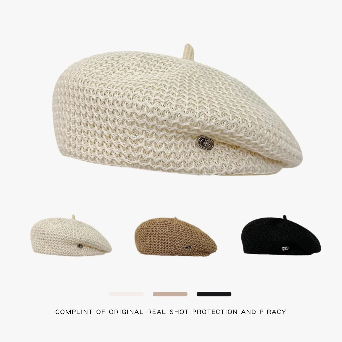 Spring and Summer Solid Color Versatile Pleated Style Beret Hat for Women Light Breathable Little Bud Painter Hat Luxury Hats
Spring and Summer Solid Color Versatile Pleated Style Beret Hat for Women Light Breathable Little Bud Painter Hat Luxury Hats