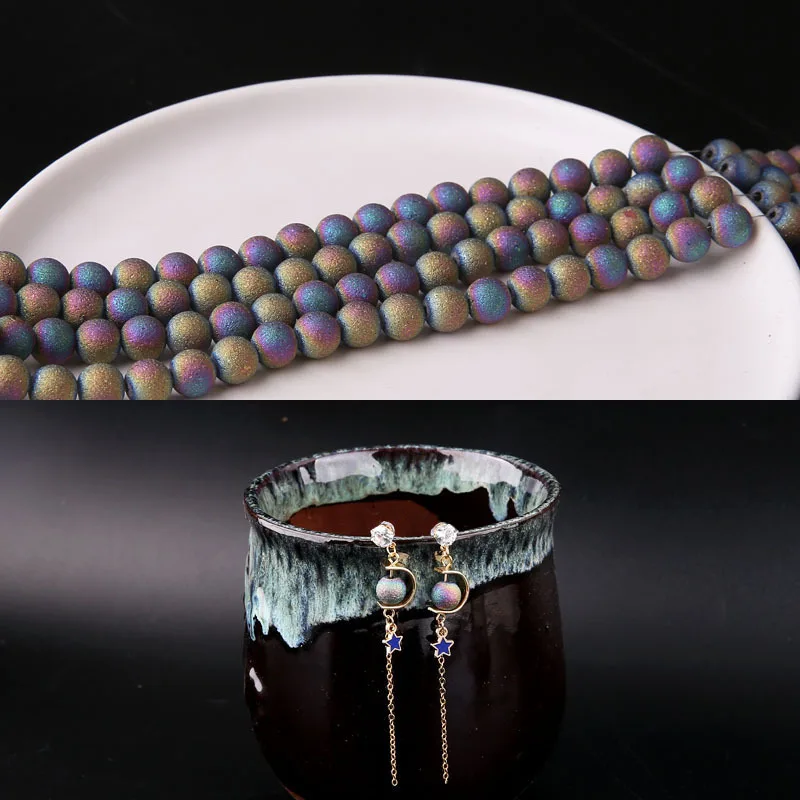 10pcs Diy Jewelry Accessories 8mm Fantasy Starry Sky Frosted Beads Earrings Bracelet Pendant Wear Beads Handmade Material Charms
10pcs Diy Jewelry Accessories 8mm Fantasy Starry Sky Frosted Beads Earrings Bracelet Pendant Wear Beads Handmade Material Charms