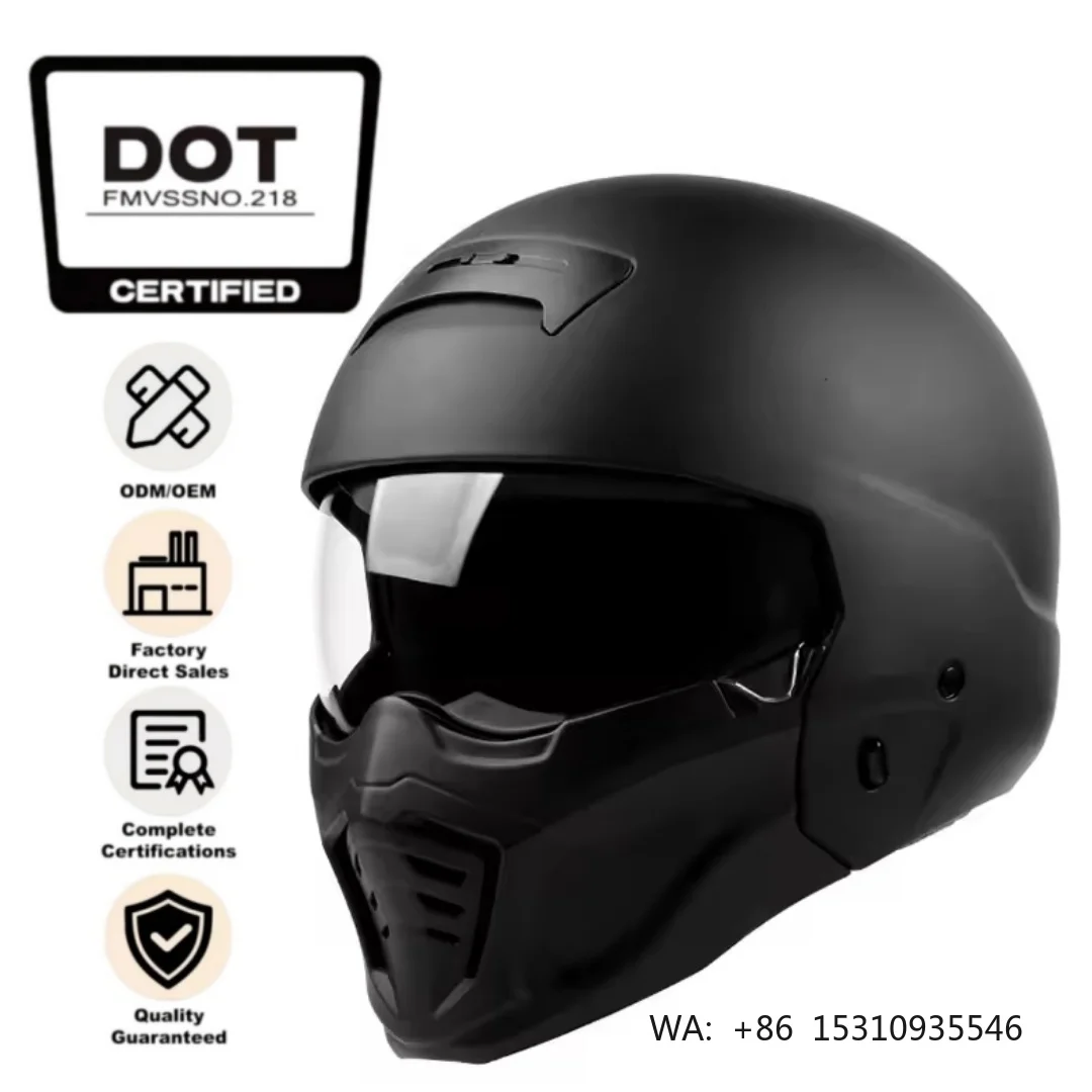 OEM ODM Retro Scorpion Motorcycle Helmet Detachable Chin Guard Ventilated Design Comfortable 3-in-1 Helmet for Motorbike Riding
OEM ODM Retro Scorpion Motorcycle Helmet Detachable Chin Guard Ventilated Design Comfortable 3-in-1 Helmet for Motorbike Riding