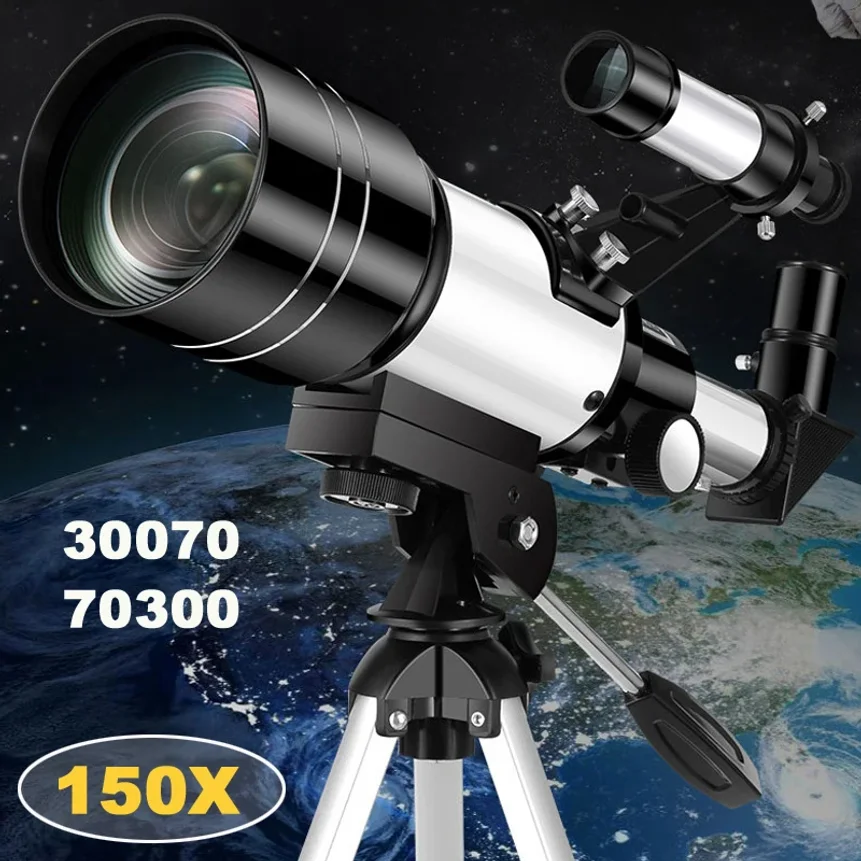 Professional Astronomical Telescope F30070 Monocular 150 Times Zoom HD Night Vision View Moon Star AZM70300 Stargazing
Professional Astronomical Telescope F30070 Monocular 150 Times Zoom HD Night Vision View Moon Star AZM70300 Stargazing