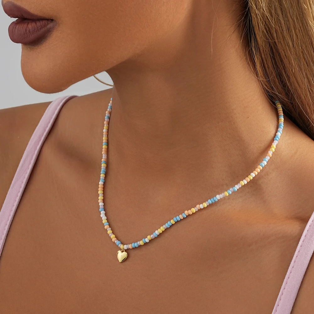 Bohemian Style Multicolor Rice Bead Pendant Necklace For Women Fashion Personality Ladies Pure Handmade Beaded Jewelry Wholesale
Bohemian Style Multicolor Rice Bead Pendant Necklace For Women Fashion Personality Ladies Pure Handmade Beaded Jewelry Wholesale
