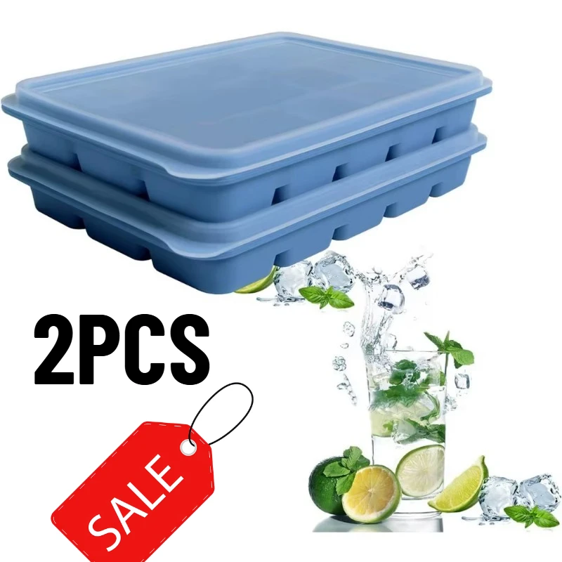 2 многоразовые формы для льда, легко извлекаемые, 15 гибких силиконовых форм для кубиков льда со съемной крышкой для виски, коктейлей, домашнего использования
2 многоразовые формы для льда, легко извлекаемые, 15 гибких силиконовых форм для кубиков льда со съемной крышкой для виски, коктейлей, домашнего использования