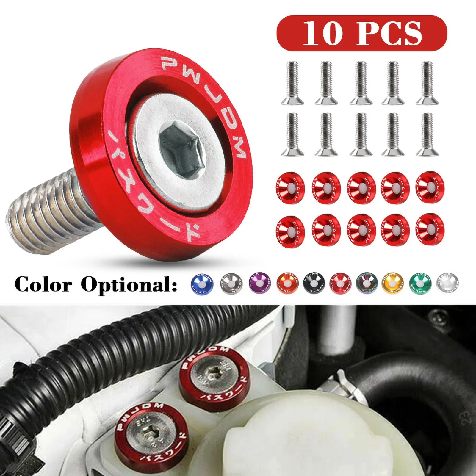 10PCS Fasteners Fender Washer Bumper Engine Concave Car License Plate M6 Screws for Honda Toyota BMW Universal Car Styling
10PCS Fasteners Fender Washer Bumper Engine Concave Car License Plate M6 Screws for Honda Toyota BMW Universal Car Styling