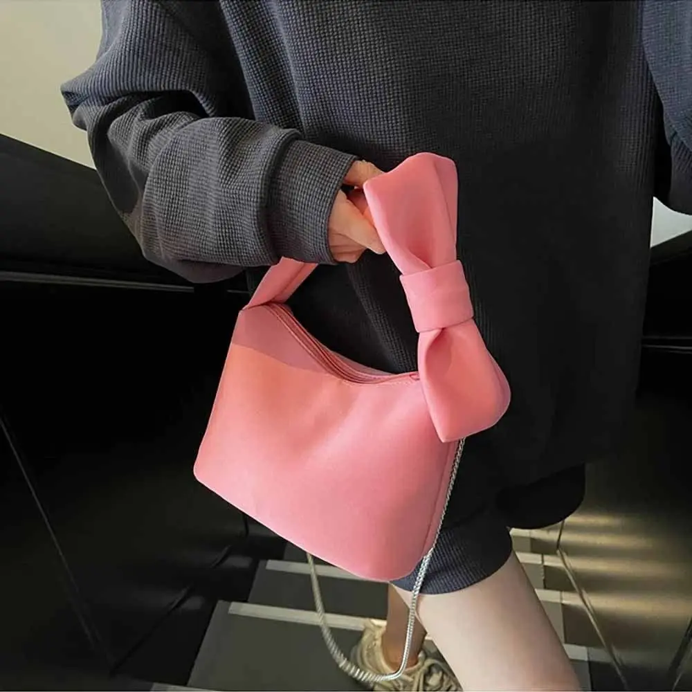 Princess Bag Creative Women Bow Handbag Korean Style Pink Solid Color Wristlet Bag Black Red Sweet Shoulder Bag Party
Princess Bag Creative Women Bow Handbag Korean Style Pink Solid Color Wristlet Bag Black Red Sweet Shoulder Bag Party