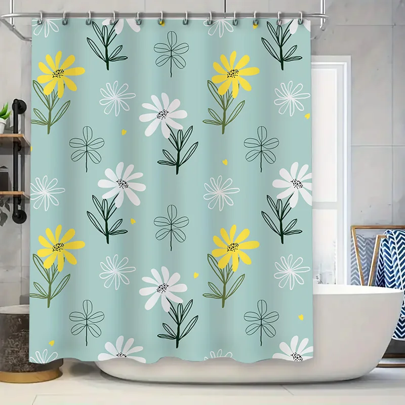 Modern Floral Print Shower Curtain Waterproof Home Decor Bath Decoration Wall Hanging for Bathroom Pastel Green Yellow White
Modern Floral Print Shower Curtain Waterproof Home Decor Bath Decoration Wall Hanging for Bathroom Pastel Green Yellow White