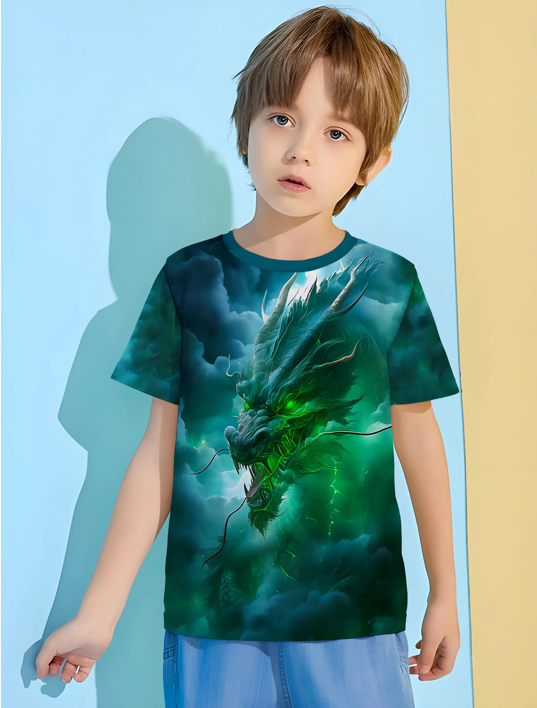 Green Dragon Children's Boy's Clothing T-shirt for a Boy Clothes 8 to 10 Years Male Top Shirts Junior Summer Clothes T-shirty
Green Dragon Children's Boy's Clothing T-shirt for a Boy Clothes 8 to 10 Years Male Top Shirts Junior Summer Clothes T-shirty