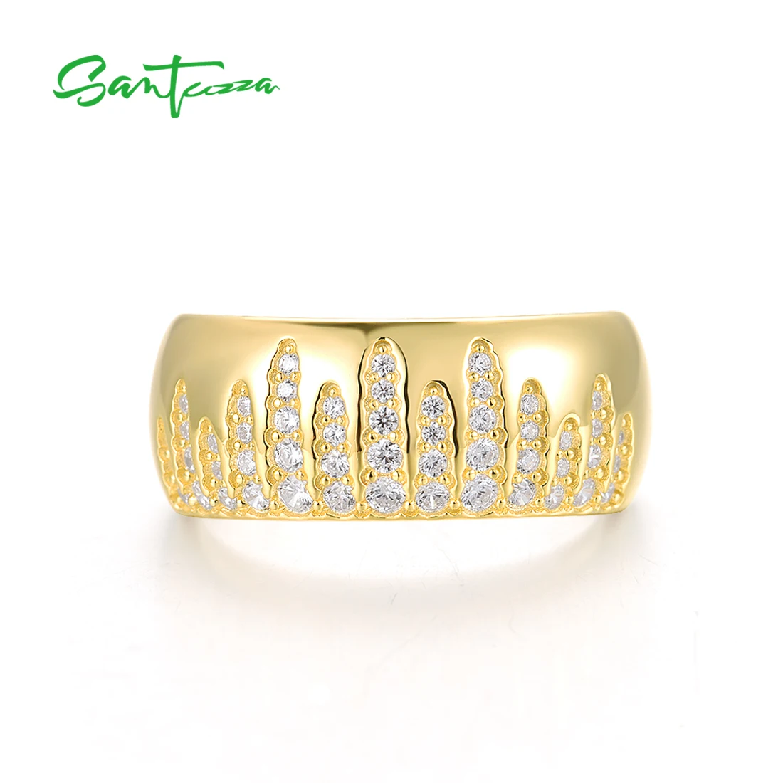 SANTUZZA Pure 925 Sterling Silver Ring For Women Sparkling White Cubic Zircon Delicate Wedding Anniversary Fine Jewelry Sets
SANTUZZA Pure 925 Sterling Silver Ring For Women Sparkling White Cubic Zircon Delicate Wedding Anniversary Fine Jewelry Sets