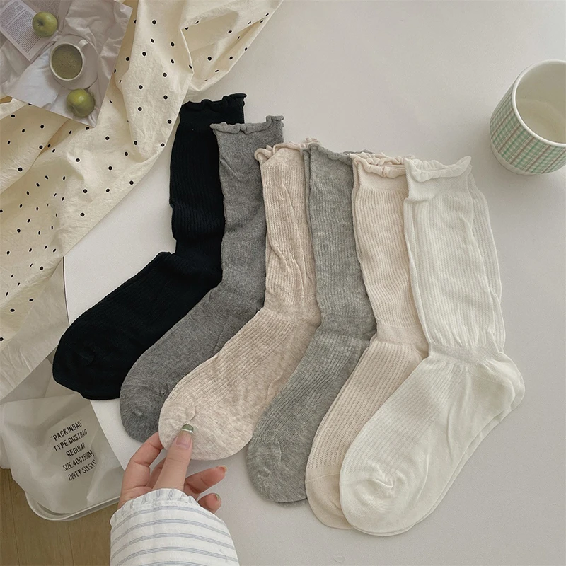 Thin Stockings For Women Middle Barrel Women'S Socks Solid Color Cotton Socks Mesh Breathable Stocking Crimping Edge Socks
Thin Stockings For Women Middle Barrel Women'S Socks Solid Color Cotton Socks Mesh Breathable Stocking Crimping Edge Socks