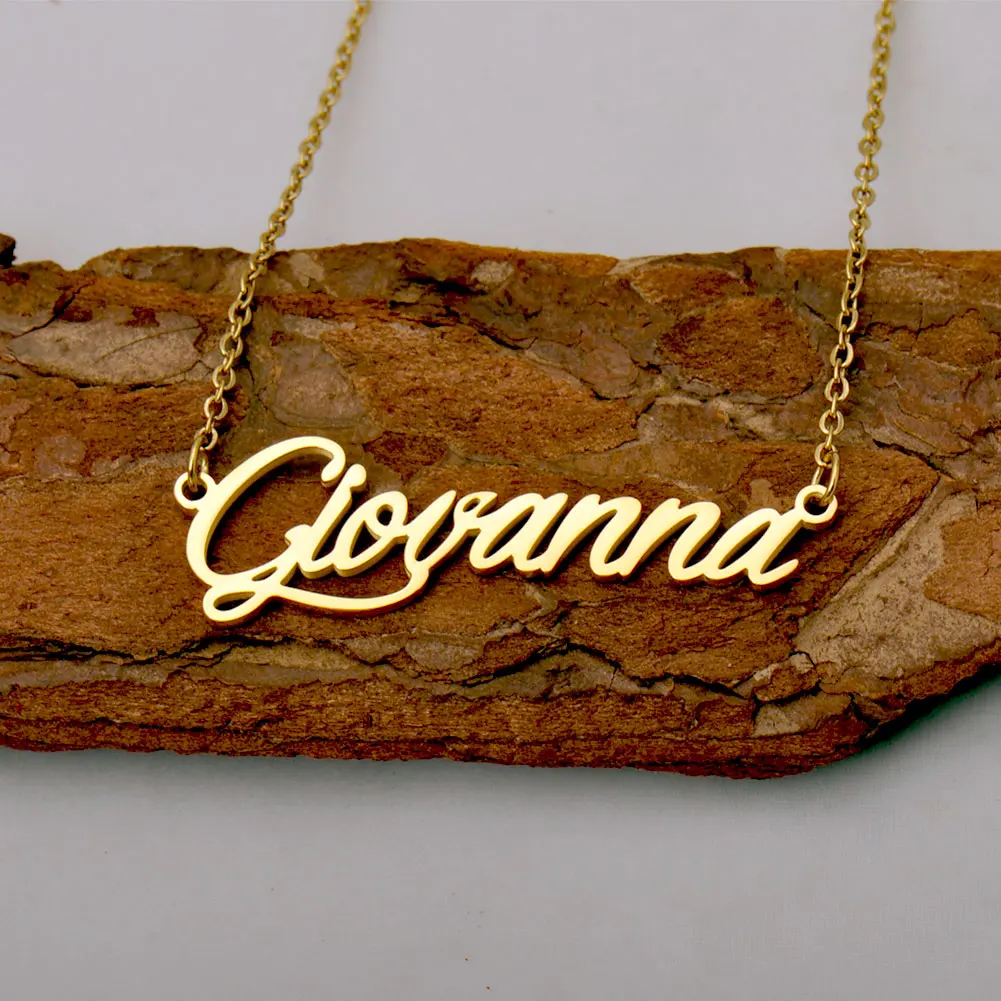 AOLOSHOW Giovanna Gold Color Stainless Steel Name Necklace for Women Personalized Pendant Collar Letters Choker
AOLOSHOW Giovanna Gold Color Stainless Steel Name Necklace for Women Personalized Pendant Collar Letters Choker