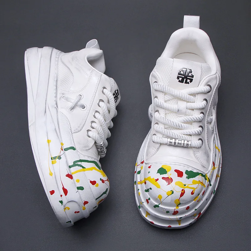 The 2025 summer new men's thick-soled fashion graffiti sneakers are breathable, comfortable and casual for men
The 2025 summer new men's thick-soled fashion graffiti sneakers are breathable, comfortable and casual for men