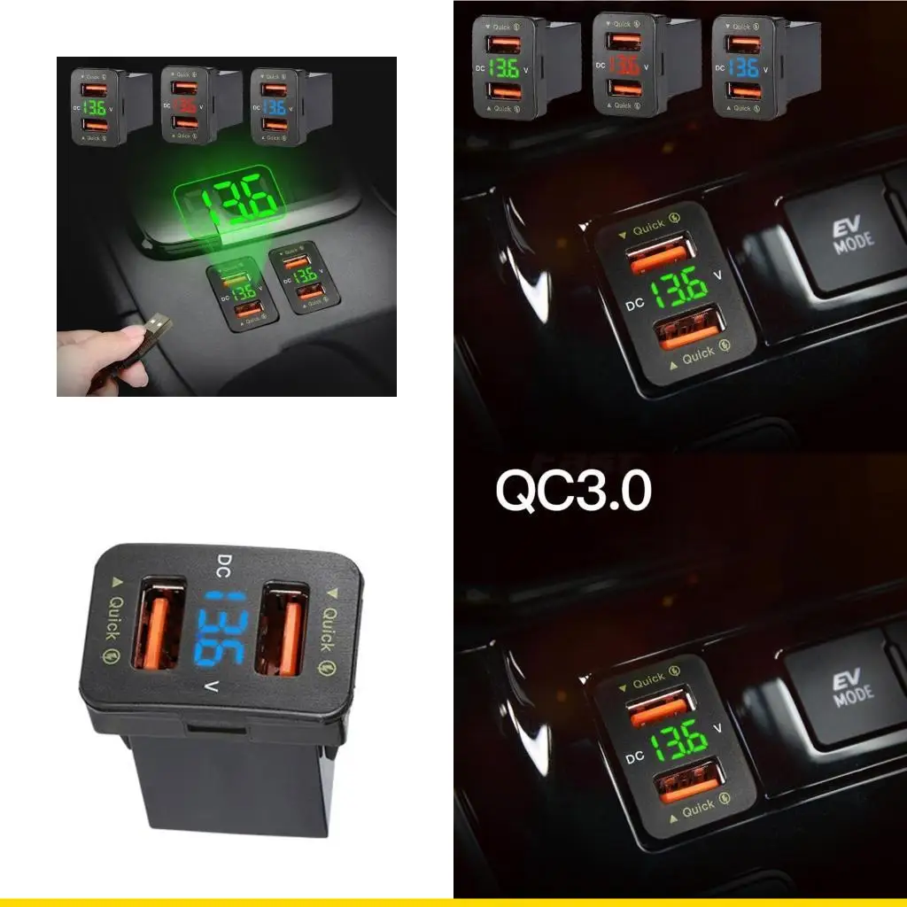 SZCH Dual Port USB Car Phone Adapter Mini LED Voltmeter Socket Quick
SZCH Dual Port USB Car Phone Adapter Mini LED Voltmeter Socket Quick