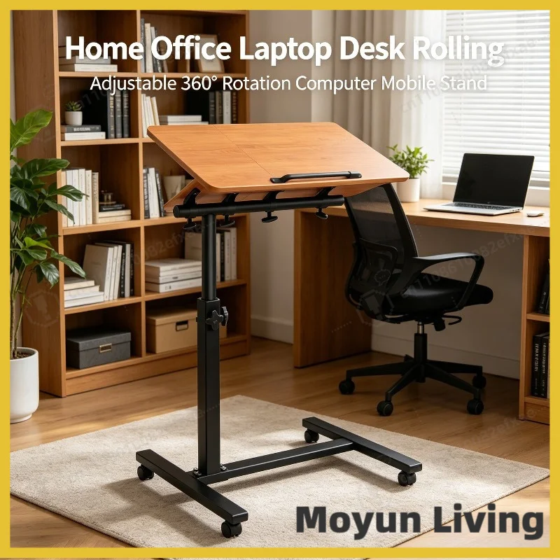 Adjustable Rolling Laptop Desk with Wheels 360° Swivel Mobile Computer Stand Overbed Table for Home Office Living Room Bedroom
Adjustable Rolling Laptop Desk with Wheels 360° Swivel Mobile Computer Stand Overbed Table for Home Office Living Room Bedroom