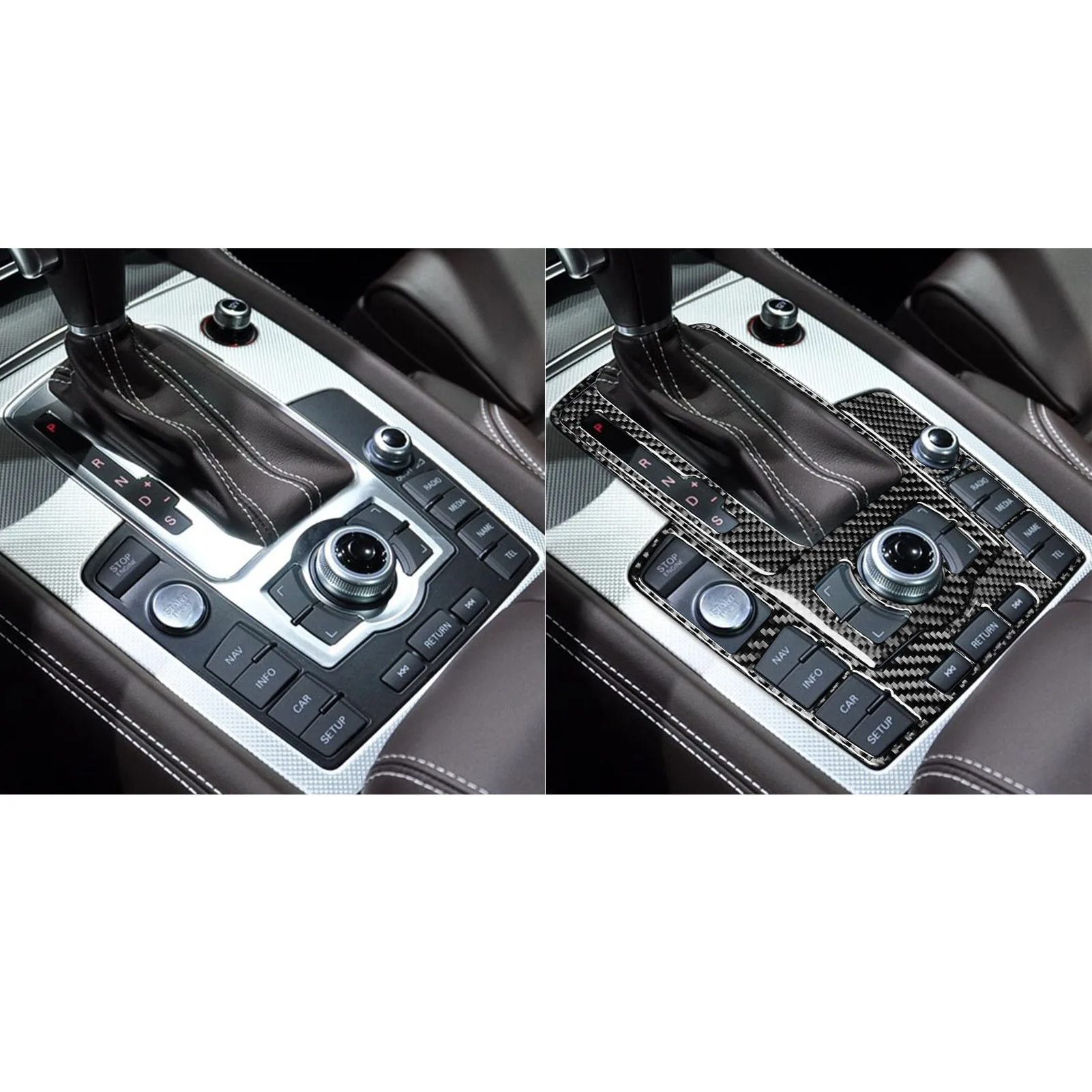 Carbon Fiber Car Accessories Center Console Gear Shifter Panel Interior Cover Trim Sticker Modification For Audi Q7 4L 2007—2015
Carbon Fiber Car Accessories Center Console Gear Shifter Panel Interior Cover Trim Sticker Modification For Audi Q7 4L 2007—2015
