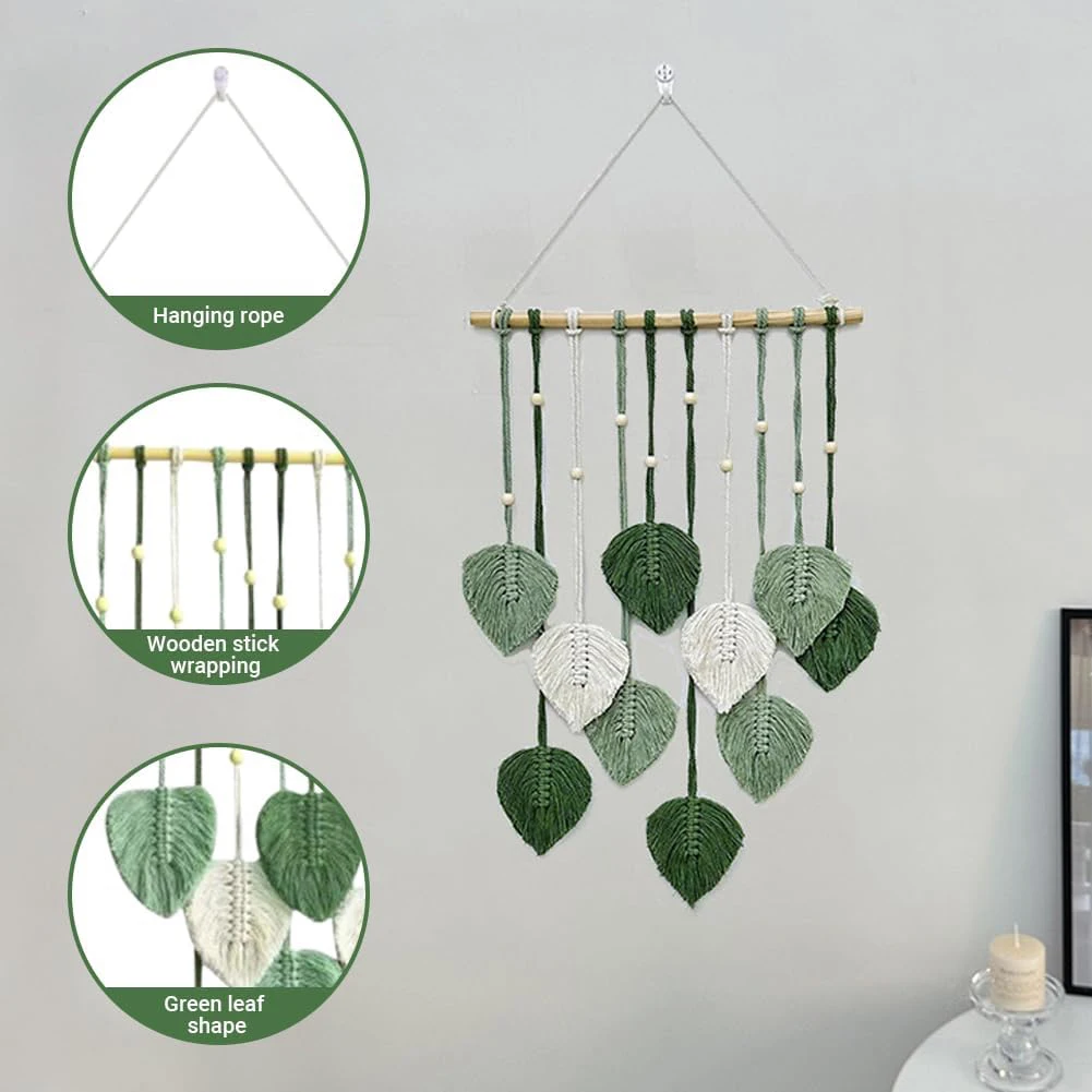 Wind Chimes & Hanging Decorations Bedroom Parts Handcrafted Woven Wall Tapestry: Leaf-Design For-Stylish Living Room Décor
Wind Chimes & Hanging Decorations Bedroom Parts Handcrafted Woven Wall Tapestry: Leaf-Design For-Stylish Living Room Décor