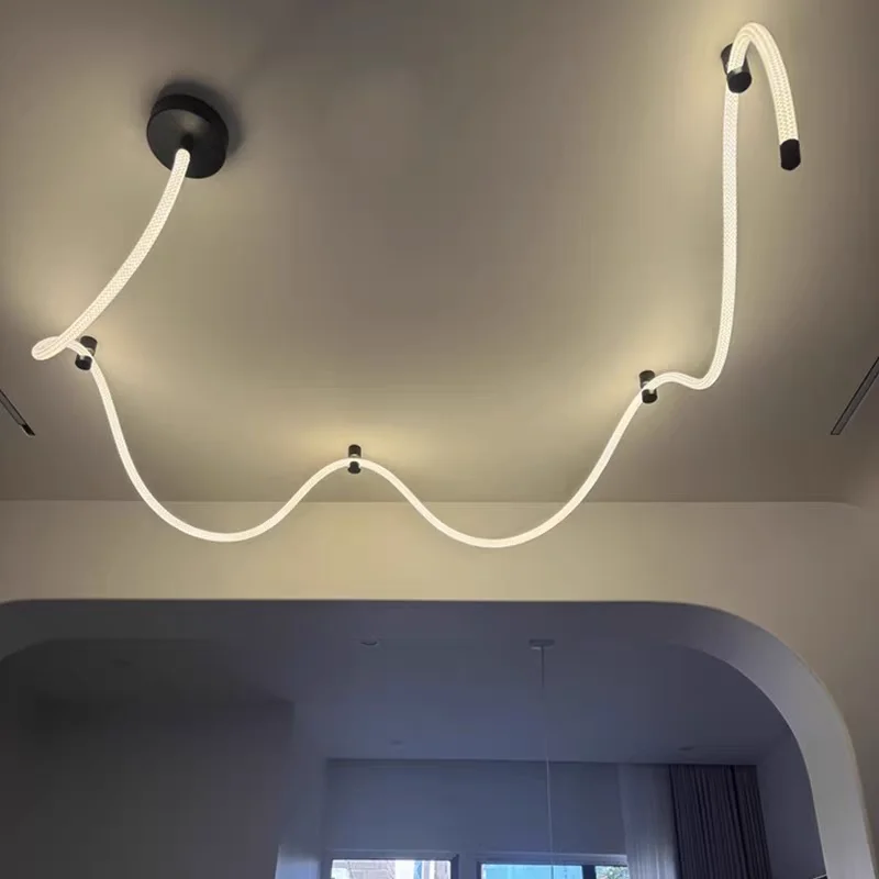 Modern LED Line Light Designer DIY Chandelier for Loft Villa Duplex Living Room Exhibition Hall Creative Art Home Lighting
Modern LED Line Light Designer DIY Chandelier for Loft Villa Duplex Living Room Exhibition Hall Creative Art Home Lighting