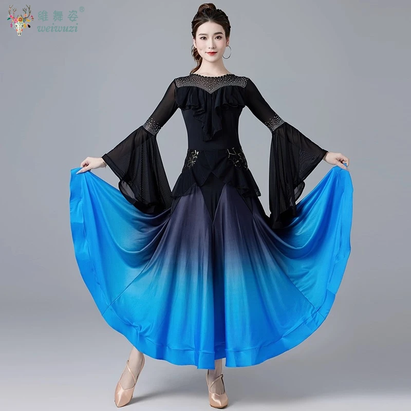 Ballroom Dancing Professional Performance Dress Luxury AB Stones Long Sleeves Dress Waltz Tango Foxtrot Competition Costume
Ballroom Dancing Professional Performance Dress Luxury AB Stones Long Sleeves Dress Waltz Tango Foxtrot Competition Costume