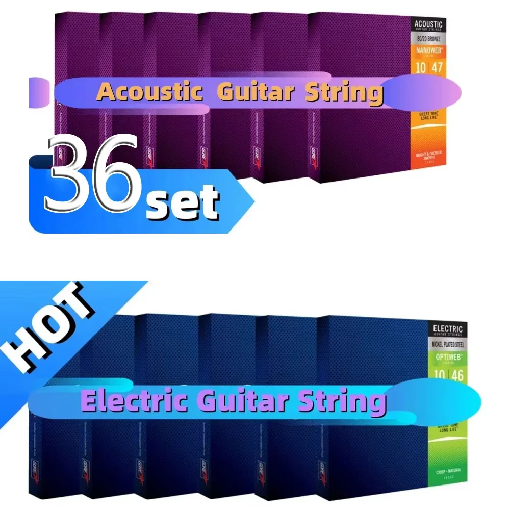  36 Set/3-Box Coated Electric Guitar Strings For Acoustic 80/20 Bronze Play Popular Music Rock 6-StringsGuitar Accessory Wholes
36 Set/3-Box Coated Electric Guitar Strings For Acoustic 80/20 Bronze Play Popular Music Rock 6-StringsGuitar Accessory Wholes