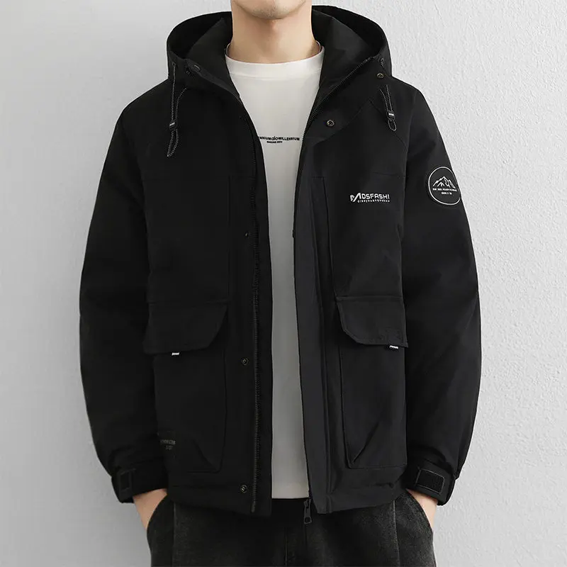 Thiened Cotton Jaet Men's Casual Winter Coat with Hood Anti-Wind Winter Clothes for Boys Loose Fit Polyester Fiber
Thiened Cotton Jaet Men's Casual Winter Coat with Hood Anti-Wind Winter Clothes for Boys Loose Fit Polyester Fiber