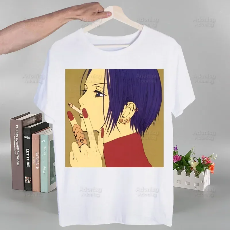 Черные камни NANA Osaki, японское аниме Harajuku, мужская футболка унисекс, футболка с коротким рукавом, повседневная футболка, мужские уличные топы
Черные камни NANA Osaki, японское аниме Harajuku, мужская футболка унисекс, футболка с коротким рукавом, повседневная футболка, мужские уличные топы