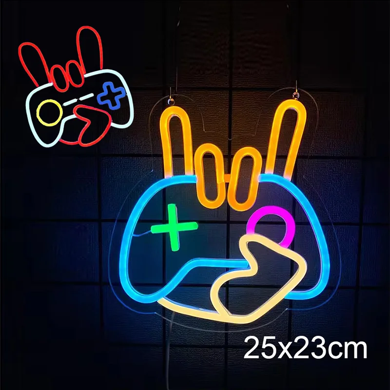 LED Game Neon Sign Light Custom Gamepad Neon Decoration Light USB Powered Acrylic Gaming Room Wall Gamer Party Birthday Gift
LED Game Neon Sign Light Custom Gamepad Neon Decoration Light USB Powered Acrylic Gaming Room Wall Gamer Party Birthday Gift