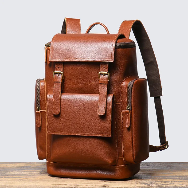 Men's genuine leather travel vegetable tanned leather large capacity backpack cowhide multi-functional computer bag large capaci
Men's genuine leather travel vegetable tanned leather large capacity backpack cowhide multi-functional computer bag large capaci