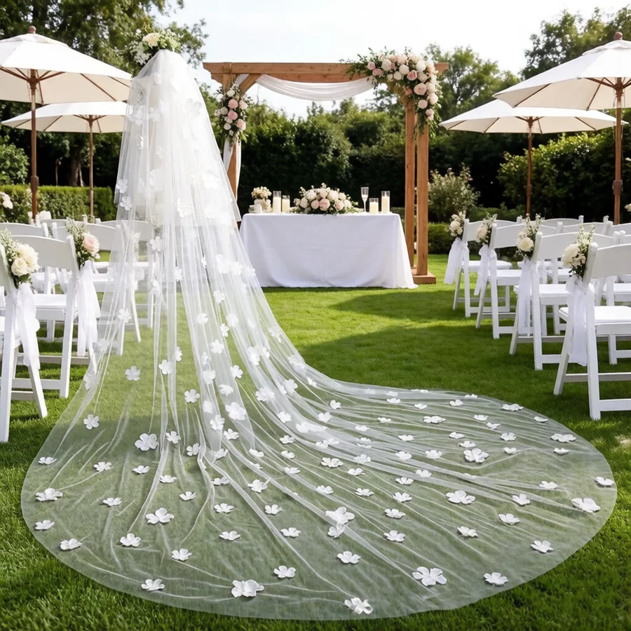 Customized White Ivory Wedding Veils 3D Flower Bride wedding accessories Women's Bridal veil Vestidos de novia
Customized White Ivory Wedding Veils 3D Flower Bride wedding accessories Women's Bridal veil Vestidos de novia
