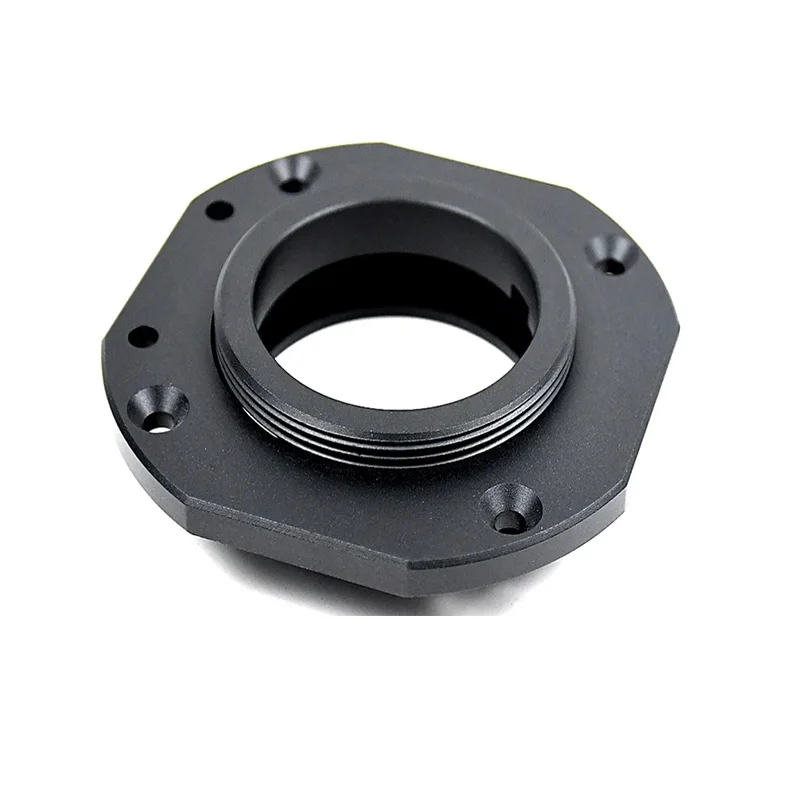 Black anodized aluminum alloy flange seat CNC machining precision mechanical parts
Black anodized aluminum alloy flange seat CNC machining precision mechanical parts