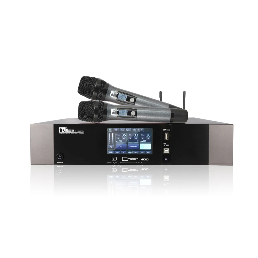 Karaoke Super High-performance and Low Price Power Amplifier+Effector+Wireless Microphone 3in1 KTV Processor 
Karaoke Super High-performance and Low Price Power Amplifier+Effector+Wireless Microphone 3in1 KTV Processor