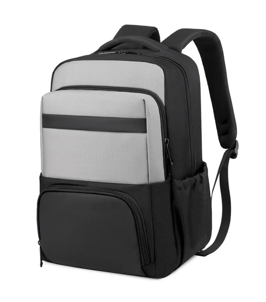 Black three horizontal pocket slim backpack anti splash padded shoulder straps for office all occasion use
Black three horizontal pocket slim backpack anti splash padded shoulder straps for office all occasion use