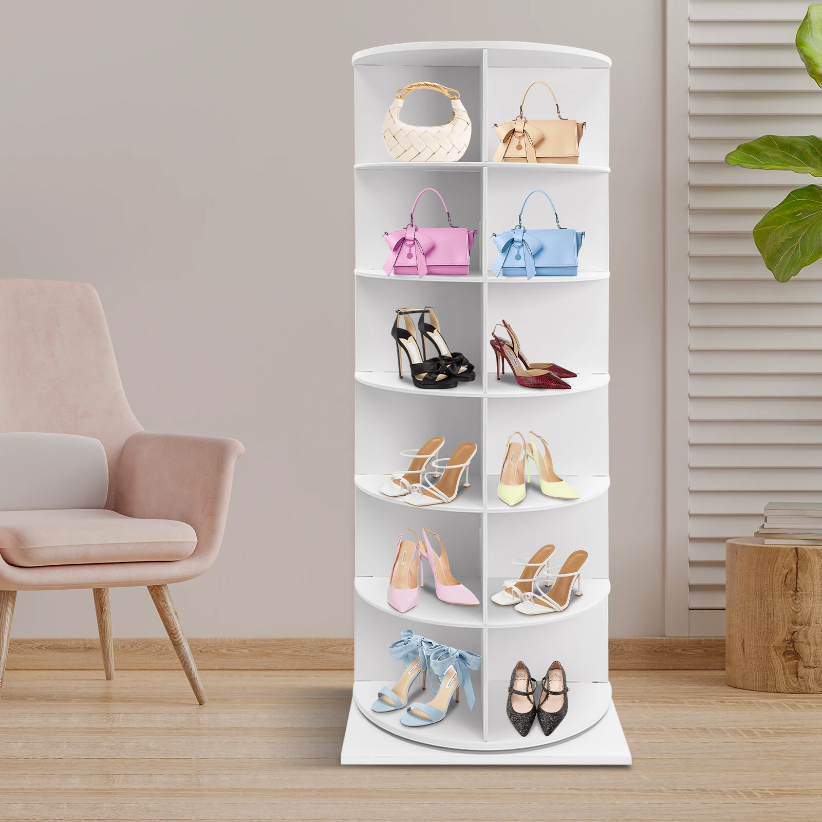 24 Pairs of Shoes Rotating Shoe Rack 142.75cm Free Standing Shoe Rack Shoe Organizer
24 Pairs of Shoes Rotating Shoe Rack 142.75cm Free Standing Shoe Rack Shoe Organizer