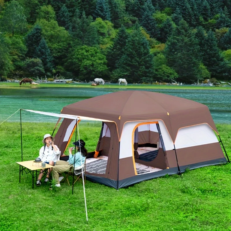 Two-bedroom one-living room tent, outdoor folding, portable multi-person thickened windproof and sun-proof camping and barbecue
Two-bedroom one-living room tent, outdoor folding, portable multi-person thickened windproof and sun-proof camping and barbecue