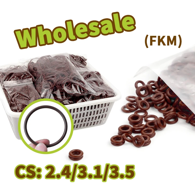 FKM O-ring CS2.4/3.1mm thickness wholesale Sealing element Brown fluororubber gasket seal ring rubber elastic Free Shipping
FKM O-ring CS2.4/3.1mm thickness wholesale Sealing element Brown fluororubber gasket seal ring rubber elastic Free Shipping