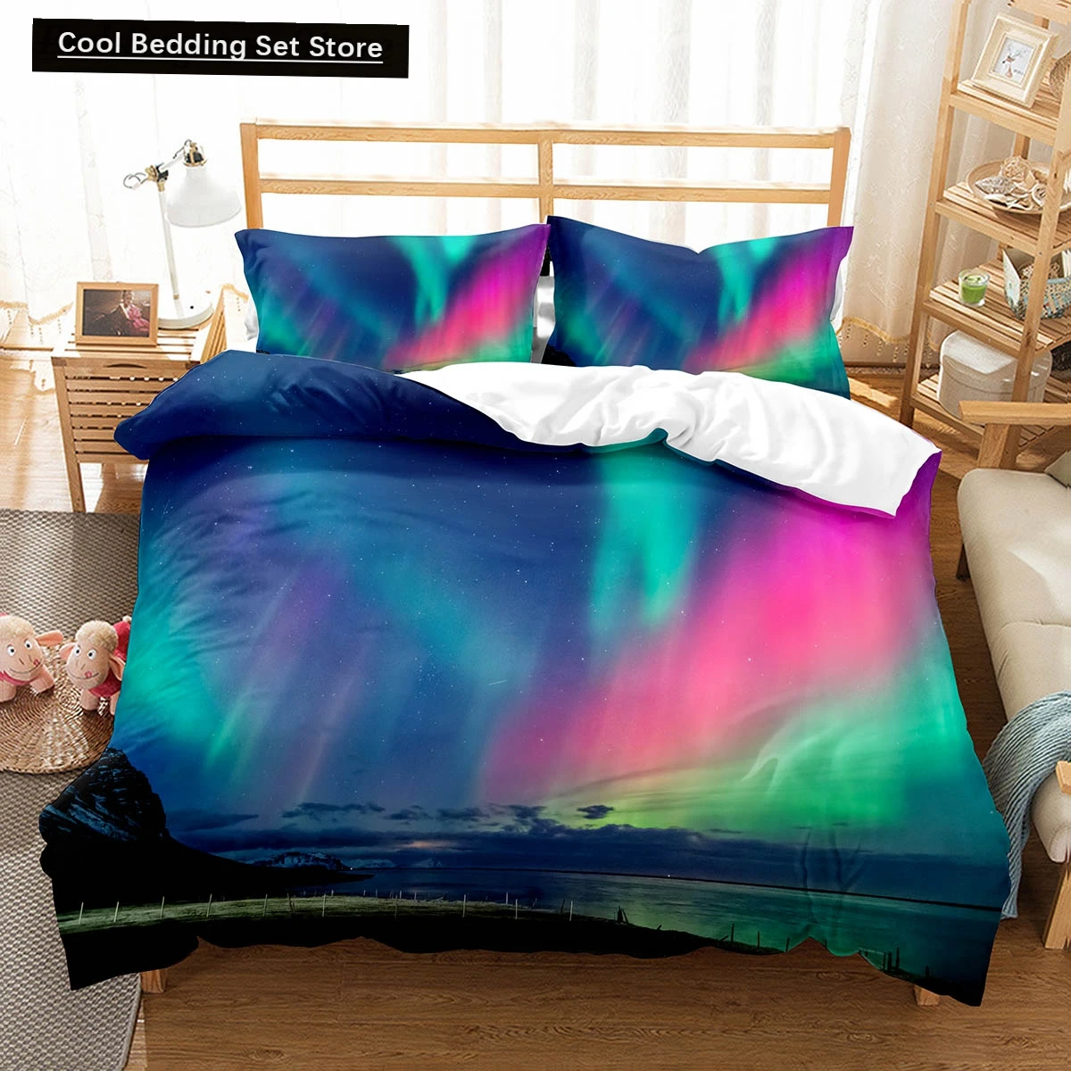 Northern Lights King Queen Duvet Cover Natural Landscape Bedding Set Colorful Sky Scenery Quilt Cover Polyester Comforter Cover
Northern Lights King Queen Duvet Cover Natural Landscape Bedding Set Colorful Sky Scenery Quilt Cover Polyester Comforter Cover