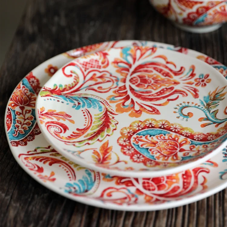 Beautiful Floral Pattern Dinner Plate Decorative Hot Dish Plate for Western And Japanese Cuisine Adult round Ceramic Plate 8 ...
Beautiful Floral Pattern Dinner Plate Decorative Hot Dish Plate for Western And Japanese Cuisine Adult round Ceramic Plate 8 ...