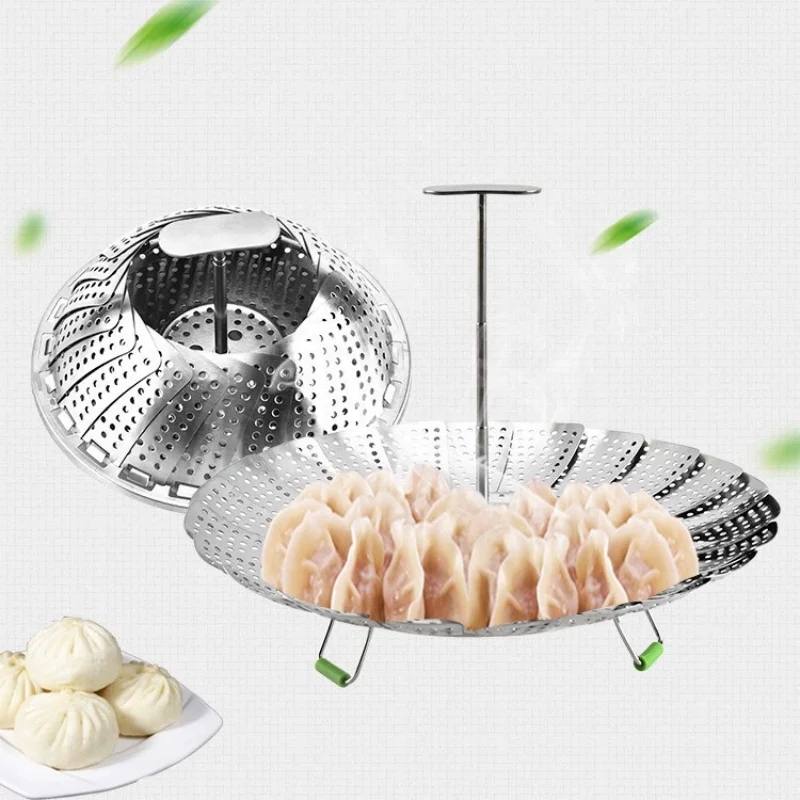 Telescopic steamer Multi functional steamed vegetable dish New 9-inch, 10 inch, and 11 inch stainless steel foldable steamer
Telescopic steamer Multi functional steamed vegetable dish New 9-inch, 10 inch, and 11 inch stainless steel foldable steamer