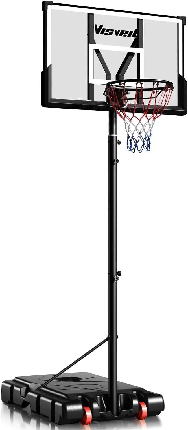 Portable Basketball Hoop with Adjustable Height 5.7-10ft, 45in Backboard for Kids Teens Adults
Portable Basketball Hoop with Adjustable Height 5.7-10ft, 45in Backboard for Kids Teens Adults