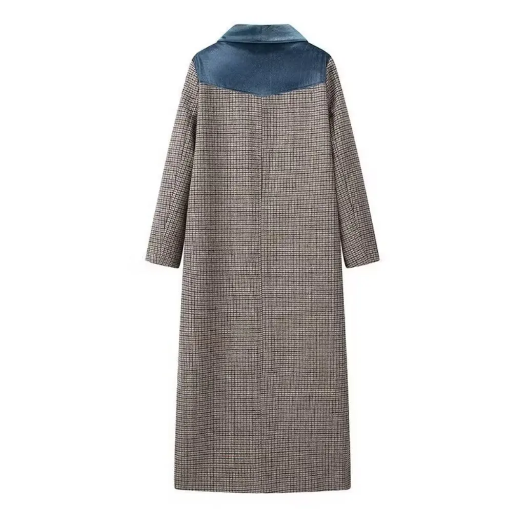 Women's European And American Style Plaid Woolen Coat Autumn Winter Temperament Commuter Design Sense Women's Clothing
Women's European And American Style Plaid Woolen Coat Autumn Winter Temperament Commuter Design Sense Women's Clothing
