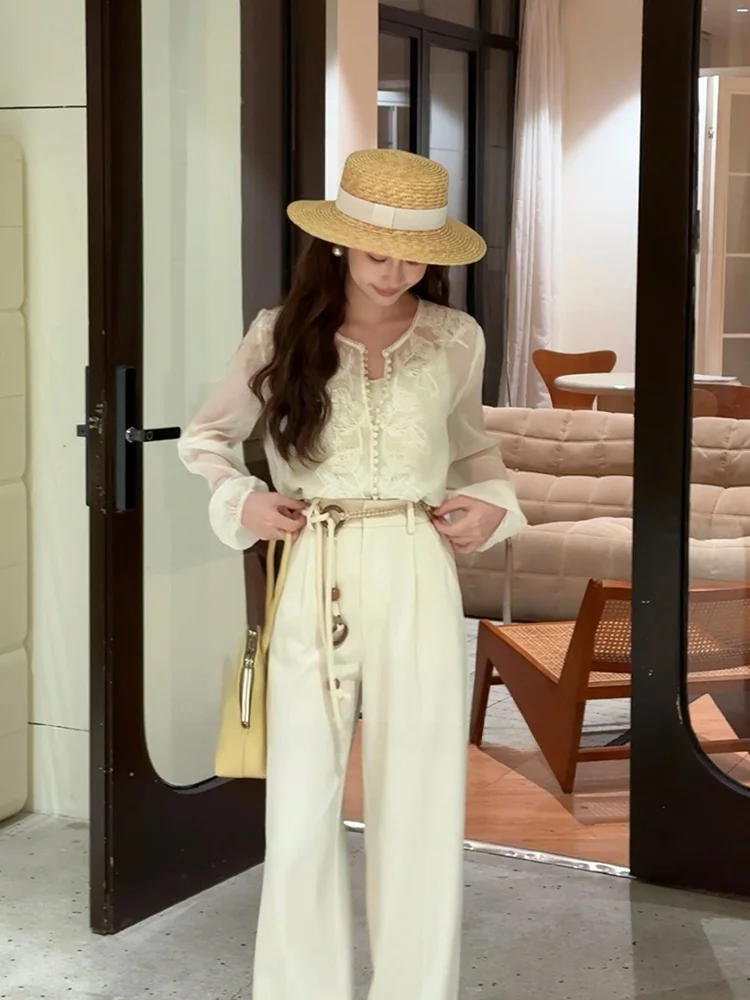 Женские повседневные брюки-палаццо с высокой талией, прямые, широкие, укороченные, весенняя новинка
Женские повседневные брюки-палаццо с высокой талией, прямые, широкие, укороченные, весенняя новинка