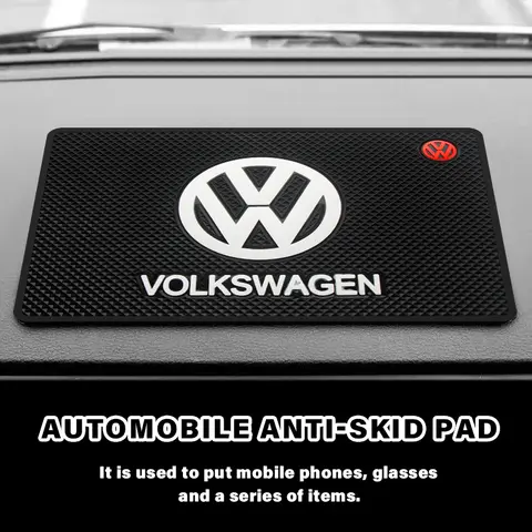 1Pc Car Dashboard Anti Slip Mats Phone Silicone Pad Auto Accessories For VW GTI Polo Golf Tiguan Passat Arteon Touareg CC Taigo
