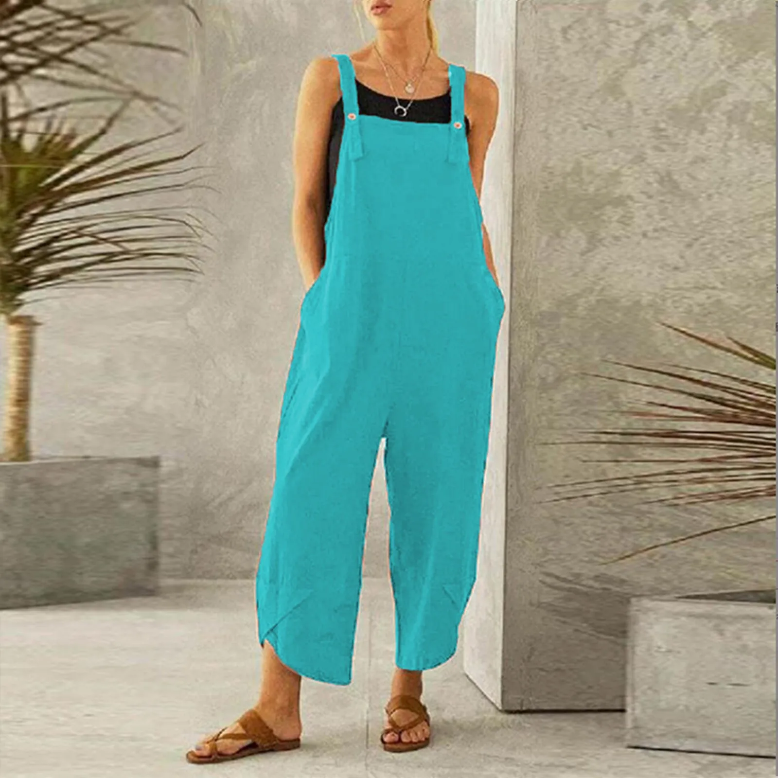 Ladies Suspender Rompers Overalls Vintage Jumpsuits Playsuits Large Pockets Wide Leg Pants Oversize Long Pants
Ladies Suspender Rompers Overalls Vintage Jumpsuits Playsuits Large Pockets Wide Leg Pants Oversize Long Pants