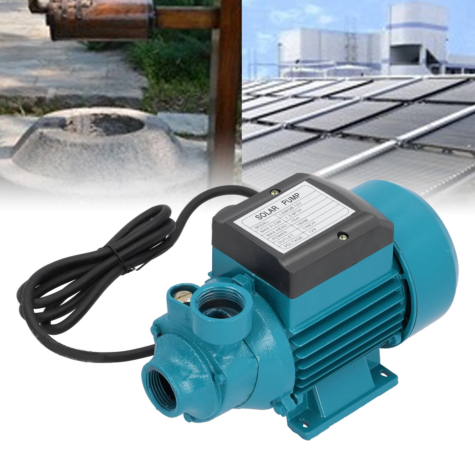Solar Pump Unipolar Impeller Motor Horizontal Single Suction Irrigation Tool 15m 180W DC12V Mini Electric Pump
Solar Pump Unipolar Impeller Motor Horizontal Single Suction Irrigation Tool 15m 180W DC12V Mini Electric Pump