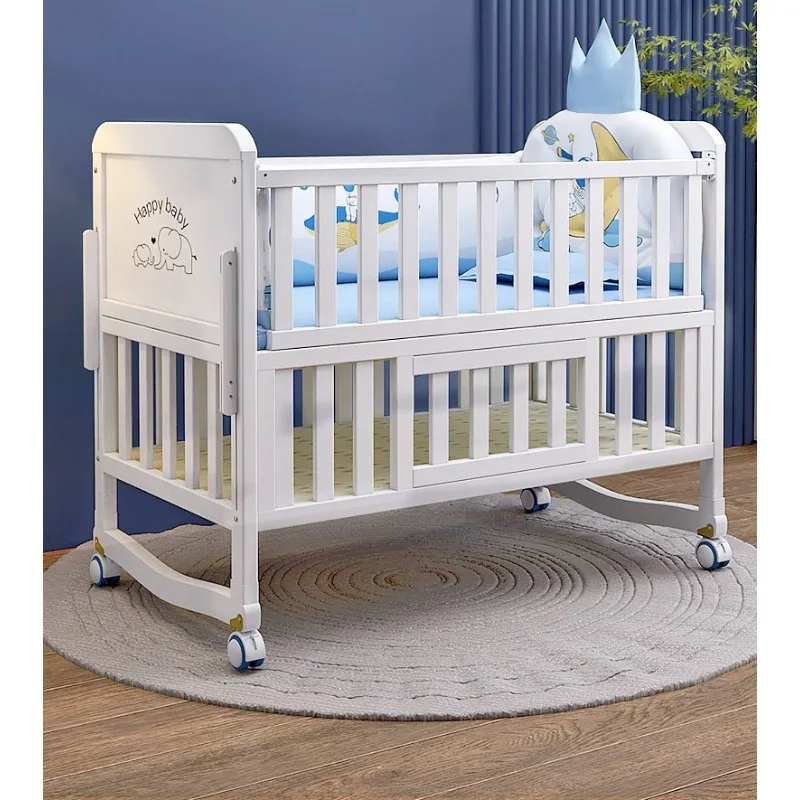 Белая детская кроватка-люлька из массива дерева, приставная к кровати, портативная, для новорожденных, многофункциональная, с колесиками
Белая детская кроватка-люлька из массива дерева, приставная к кровати, портативная, для новорожденных, многофункциональная, с колесиками