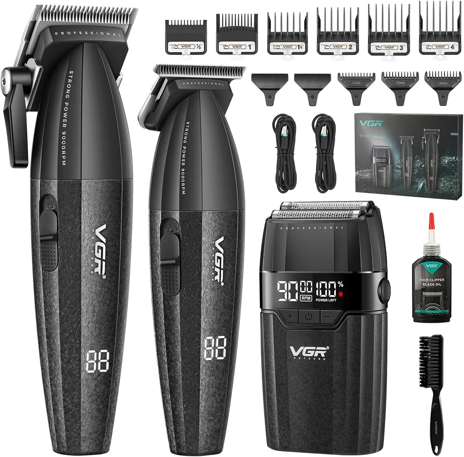 VGR 640S3 Professional 3 in 1 Hair Cutting Kit, 9000RPM Hair Clippers for Men Professional Hair Trimmer & Foil Shavers Set, Cord
VGR 640S3 Professional 3 in 1 Hair Cutting Kit, 9000RPM Hair Clippers for Men Professional Hair Trimmer & Foil Shavers Set, Cord
