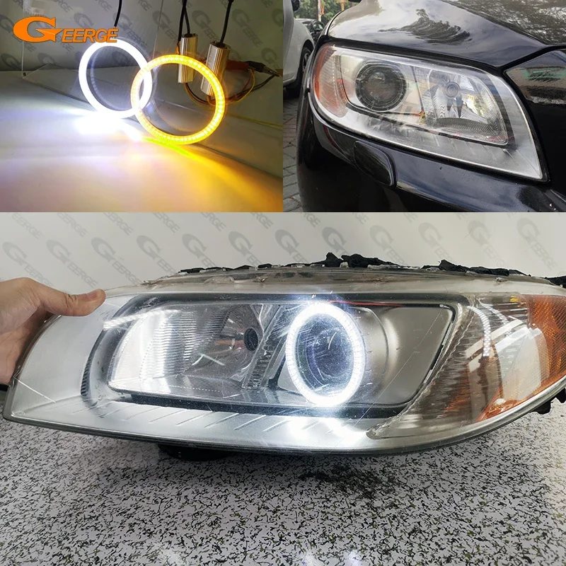 Geerge For Volvo S80 V70 XC70 Xenon Headlight Ultra Bright A/W Switchback DRL Turn Signal Led Angel Eyes Kit Halo Rings
Geerge For Volvo S80 V70 XC70 Xenon Headlight Ultra Bright A/W Switchback DRL Turn Signal Led Angel Eyes Kit Halo Rings