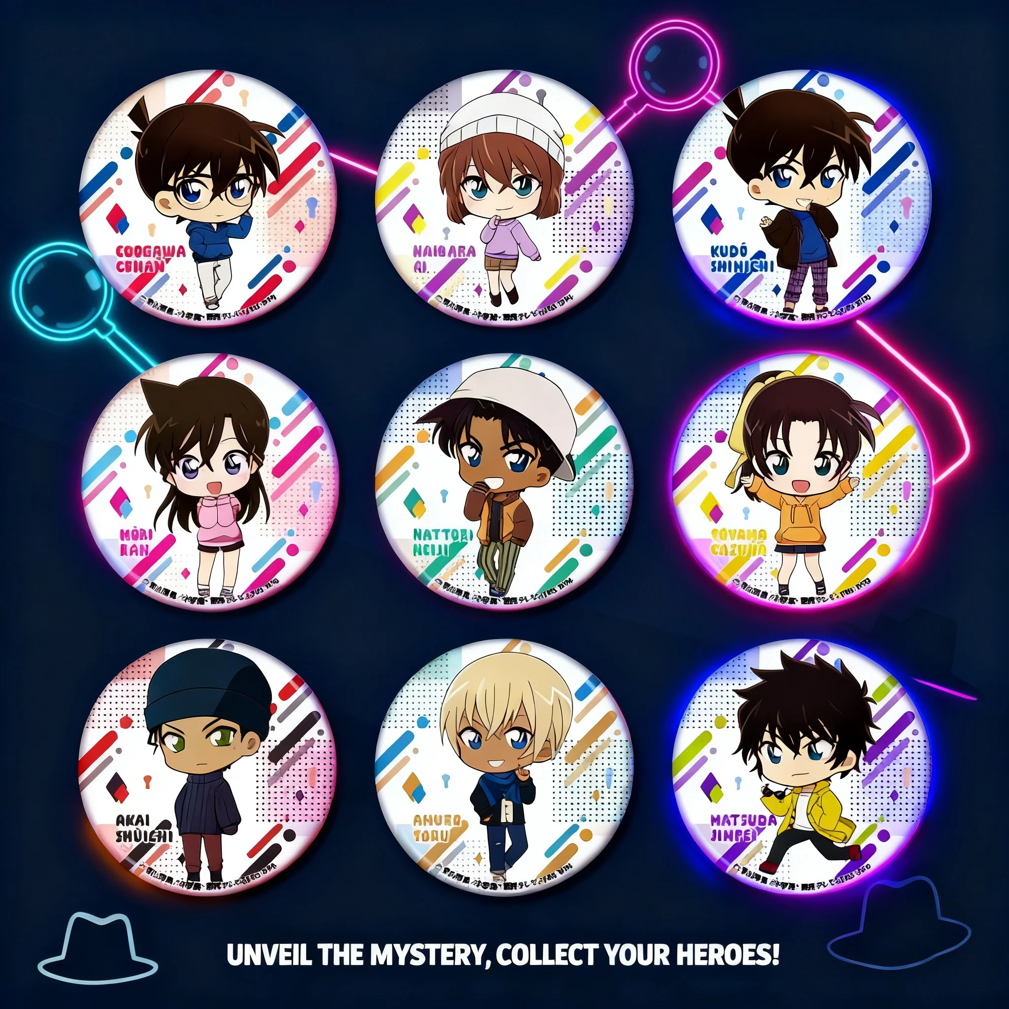 Anime Detective Conan Badge Q Version Cute Cartoon Character Pin Jianghu Chuan Conan Hui Yuan Ai Gong Teng Xin Yi Mao Li Lan
Anime Detective Conan Badge Q Version Cute Cartoon Character Pin Jianghu Chuan Conan Hui Yuan Ai Gong Teng Xin Yi Mao Li Lan