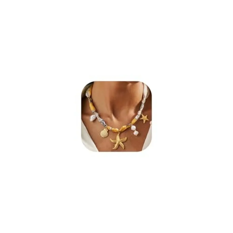 Scarf Necklace with Charm Bandana Necklace for Women Boho Chunky Heart Cross Conch Shell Starfish Shell Sun Pearl Charm Necklac
Scarf Necklace with Charm Bandana Necklace for Women Boho Chunky Heart Cross Conch Shell Starfish Shell Sun Pearl Charm Necklac