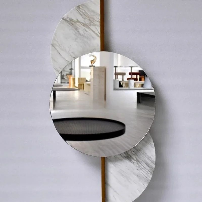 French retro round natural marble bathroom mirror wall-mounted cosmetic mirror bathroom art decorative
French retro round natural marble bathroom mirror wall-mounted cosmetic mirror bathroom art decorative