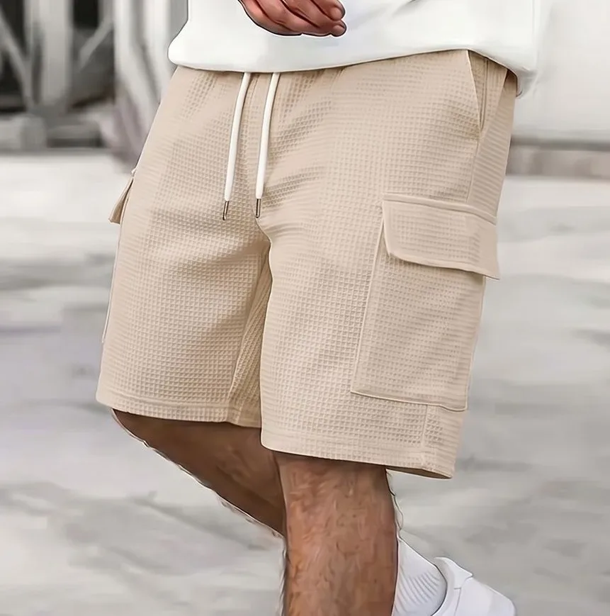 2026 Summer Men's Short Pants - Textured Casual Shorts, Workwear Loose Pure Color Shorts with Drawstring Pockets, Trendy Pants
2026 Summer Men's Short Pants - Textured Casual Shorts, Workwear Loose Pure Color Shorts with Drawstring Pockets, Trendy Pants